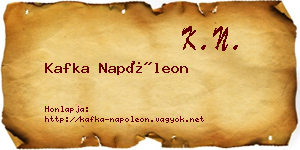 Kafka Napóleon névjegykártya